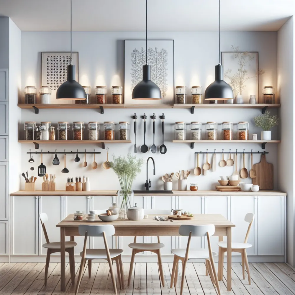 jak wykończyć ścianę nad stołem w kuchni